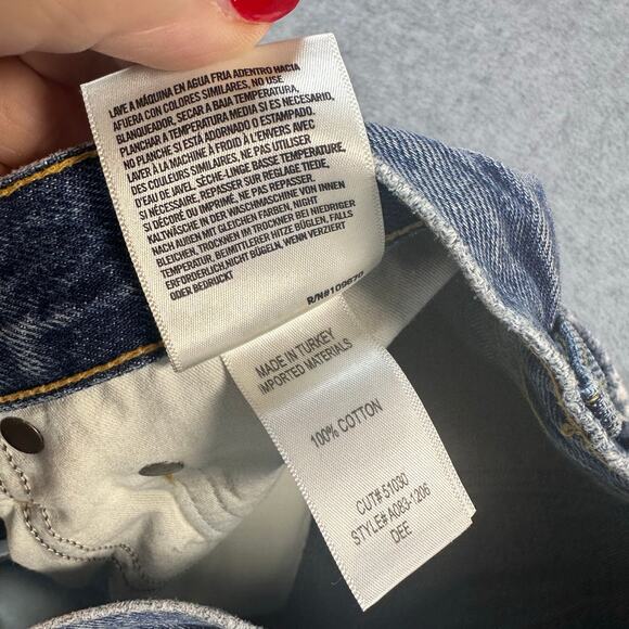 Agolde High Rise Cutoff Jean Shorts Dee Short Size 29 - Picture 4 of 7